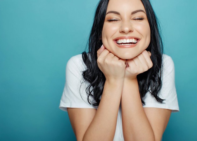 Lady smiles?