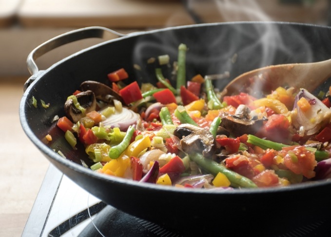 Close up of vegetable stir fry